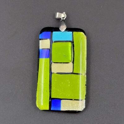 COLORFUL GEOMETRIC GLASS PENDANT