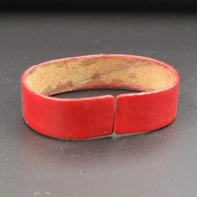 WOODEN FOLK ART BIRD & FLOWER BANGLE