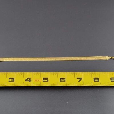 GOLD TONED OMEGA BRACELET