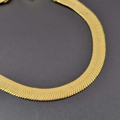GOLD TONED OMEGA BRACELET