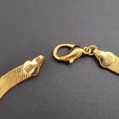 GOLD TONED OMEGA BRACELET