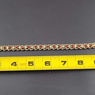 GOLD TONED RHINESTONE BRACELET