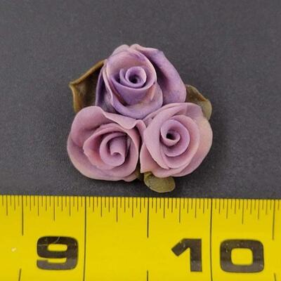 PURPLE ROSE BROOCH
