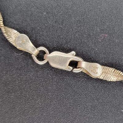 ITALY 925 STERLING SILVER TWISTED CHAIN NECKLACE