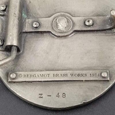 1974 BERGAMOT BRASS WORKS BELT BUCKLE