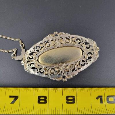 ITALY 925 STERLING SILVER FLORAL PENDANT