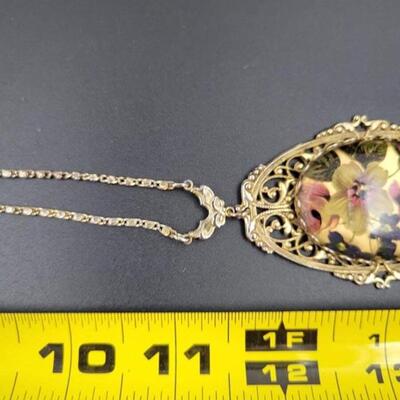 ITALY 925 STERLING SILVER FLORAL PENDANT