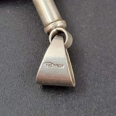 ITALY 925 STERLING SILVER FLORAL PENDANT