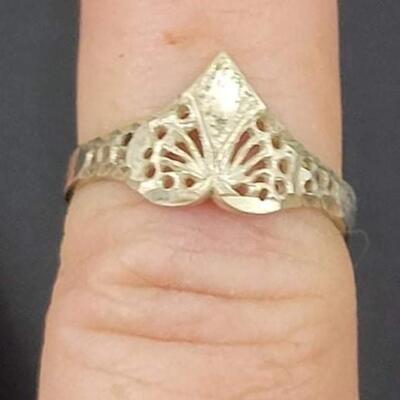 VINTAGE 925 STERLING SILVER FILIGREE RING