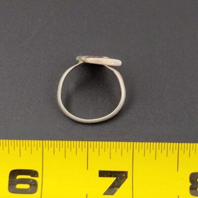 SILVER & INLAID STONE BIRD RING