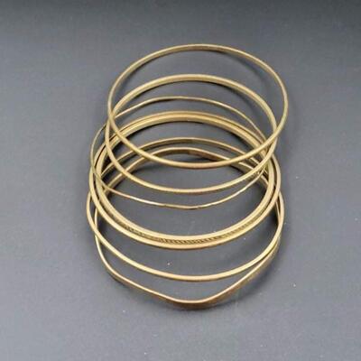 GOLD/BRASS METAL BANGLES SET