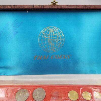 VINTAGE THAI COIN SET W/ BOX