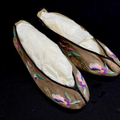 Pair of Charming Antique Chinese Slippers