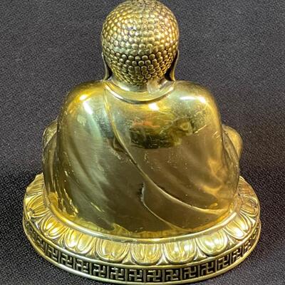Small Cast Gilt Bronze Shakyamuni Seated Buddha