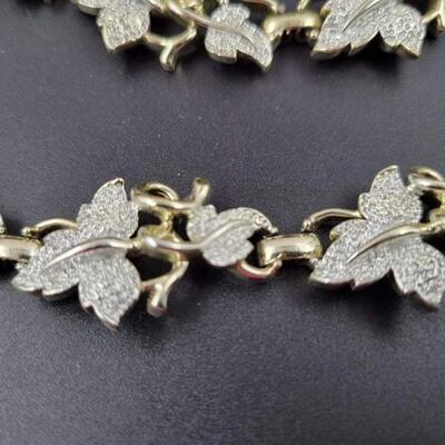 VINTAGE SARAH COVENTRY IVY NECKLACE AND BRACELET SET