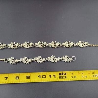 VINTAGE SARAH COVENTRY IVY NECKLACE AND BRACELET SET