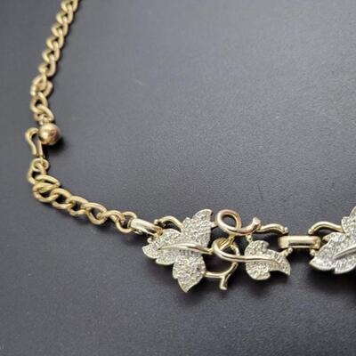 VINTAGE SARAH COVENTRY IVY NECKLACE AND BRACELET SET