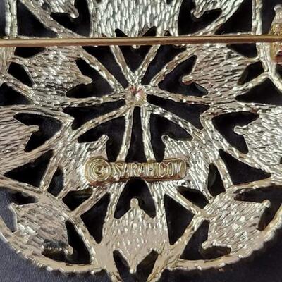 VINTAGE SARAH COVENTRY ORANGE & GREEN GOLD FILIGREE JEWELRY SET