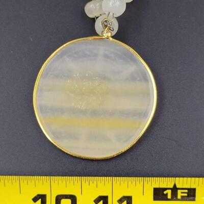 TAXCO AZTEC SUN PENDANT NECKLACE - QUARTZ?
