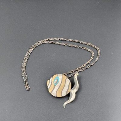 MEXICO TAXCO 925 STERLING SILVER FISH PENDANT