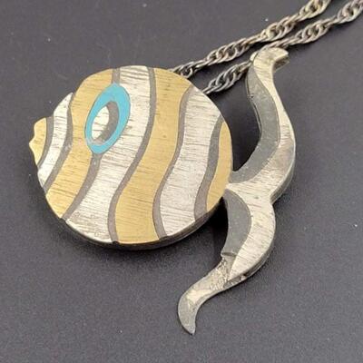 MEXICO TAXCO 925 STERLING SILVER FISH PENDANT