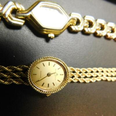 Vintage Ladies 14K Gold Case Baume & Mercier Watch with EP Band, Bulova Gold EP Watch, Gold Plate Band