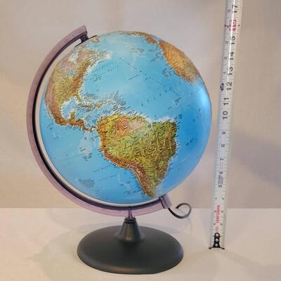 Illuminated World Globe on stand