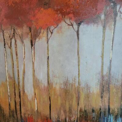 Abstract Trees Wall Canvas