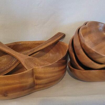 The Hardwood Factory Hawaiian Salad Bowl Set