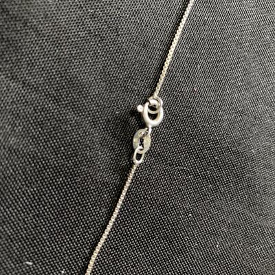 .925 Silver Heart with Genuine Diamonds and Sterling 17” Chain