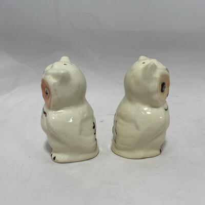 -21- SHAWNEE | 1940s Winking Owl | Salt and Pepper Shakers