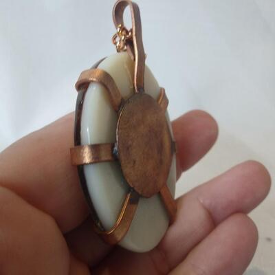 Artist Made Fusion Glass and Copper Necklace