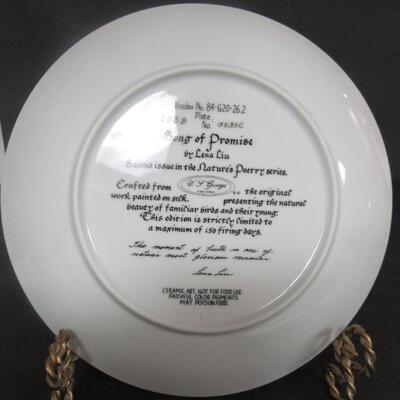 Beautiful Songs of Promise Plate, 1989 Second Issue in the Nature's Poetry Series, #5835E
