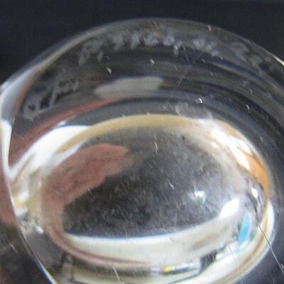 Vintage Duncan Miller Duck Ashtrays and Signed Vase With Etched Lady Image