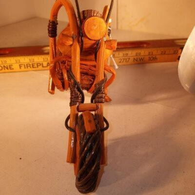 Handcrafted wooden Haley Davidson Model