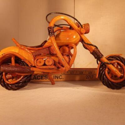 Handcrafted wooden Haley Davidson Model