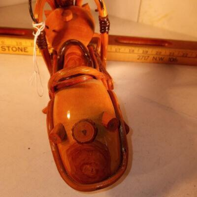 Handcrafted wooden Haley Davidson Model