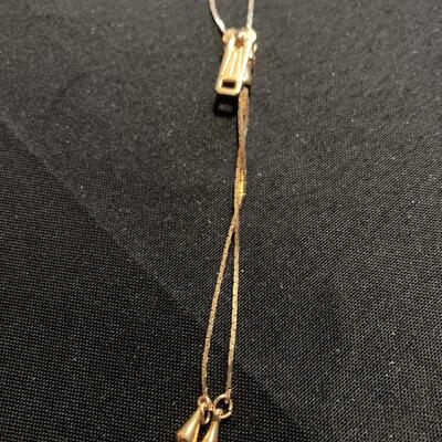 Gold â€œZipperâ€ Necklace 28â€