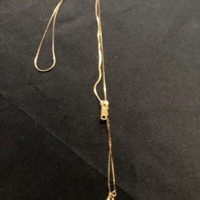 Gold â€œZipperâ€ Necklace 28â€