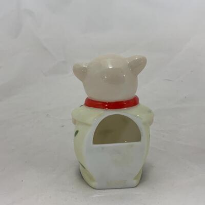 -41- VINTAGE | Flat-Back Milk Glass | Wall Hanging Pig