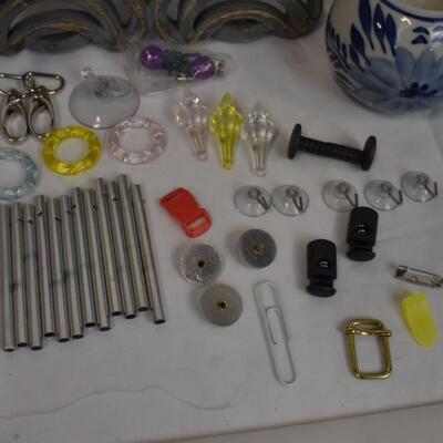 Home Decor: Mugs, Candles, Picture Frame, Disassembled Wind Chimes, etc