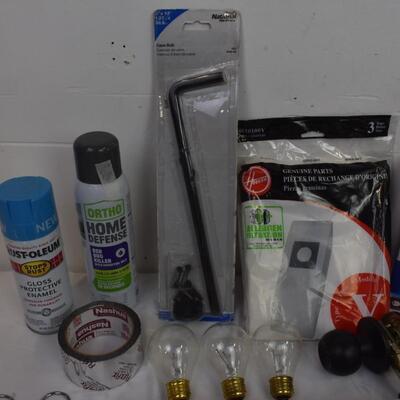 Home Improvement Lot: PVC, Doorknobs, Pocket Knives, Tape, Pocket Knives, etc