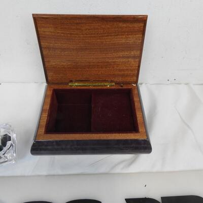Purple Jewelry Box w/ Santa Lucia Music Box + Plastic Ring Holder