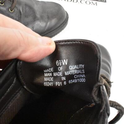 3 pairs Womens' shoes sizes 6-7, black, brown, black  & brown