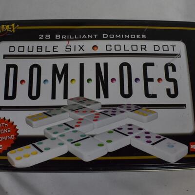 Game/puzzle lot: Monopoly (Vintage?) Dominoes, Ceaco & Majestic puzzles