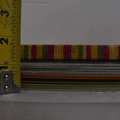Scrapbooking lot: 12x12 cardstock, cardboard, paper, some stickers & die cuts