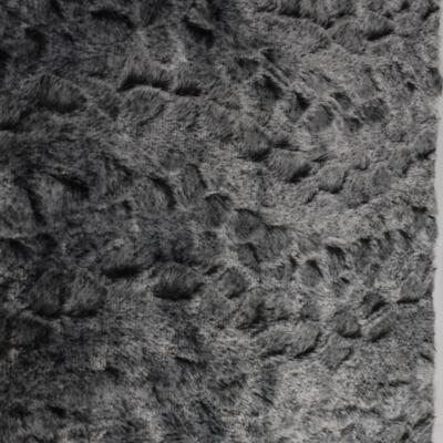 Faux fur lot: 4 pcs, white w/ silver, off white  black/grey