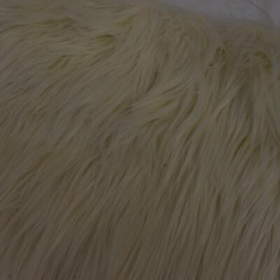 Faux fur lot: 4 pcs, white w/ silver, off white  black/grey