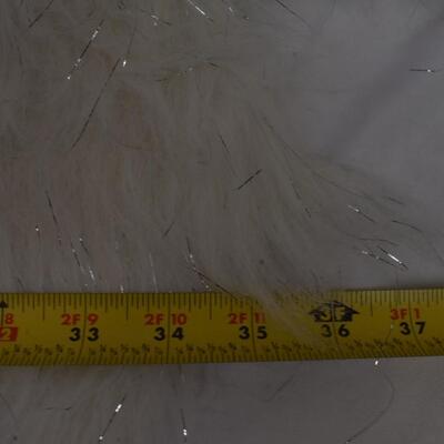Faux fur lot: 4 pcs, white w/ silver, off white  black/grey