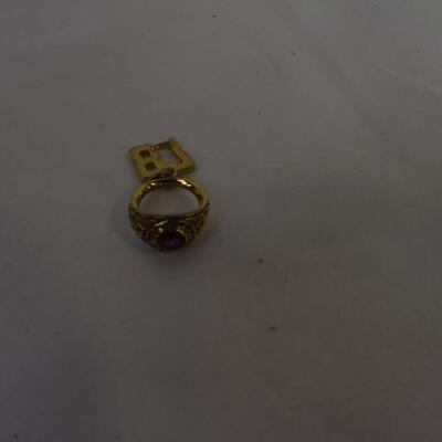 Large lot Kitsch/Unique Costume Jewelry: Beads, bracelets, necklaces, ring w/purple stone